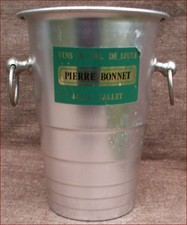 French Aluminium Muscadet White Wine Ice Bucket Cooler P Bonnet 1970