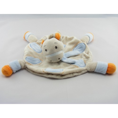 Doudou plat rond cheval ane