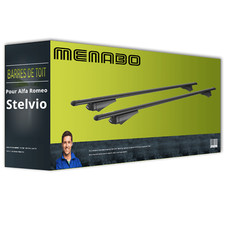 Barres de toit aluminium pour Alfa Romeo Stelvio type 949 Menabo Tiger NEUF