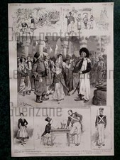 THEATRE FOLIES DRAMATIQUES COCARDE TRICOLORE OPERA ORDONNEAU gravure 1892 print