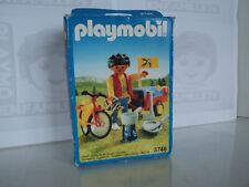 PLAYMOBIL vintage city life cycliste vélo remorque set 3746 de 1993 / boîte