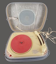 Tourne disques valise vintage TEPPAZ OSCAR platine vinyle avec haut parleur