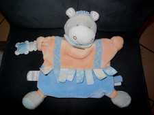 Marionnette âne cheval Mario étiquettes orange bleu DOUDOU ET COMPAGNIE (3 dispo