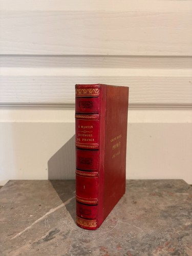 Ancien livre cuir relié - relié, rouge