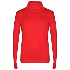 Pull À Col Roulé En Coton Pour Filles Rouge Jour Du Nez 2-13 Ans