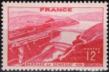 FRANCE  817 ** MNH Barrage de Génissiat 2ème centrale hydroélectrique sur Rhône