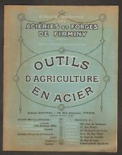 FIRMINY (42) "ACIERIES & FORGES de FIRMINY" MATERIEL AGRICOLE / SOCS de CHARRUE