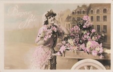 CP BONNE FETE FEMME COIFFE