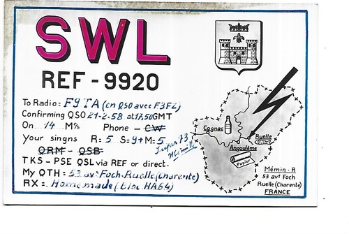 Carte qsl radio amateur - qsl,