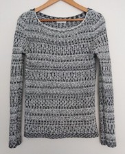 Pull ajoure noir et blanc. Promod. Acrylique. Coton. Polyester. Taille 38