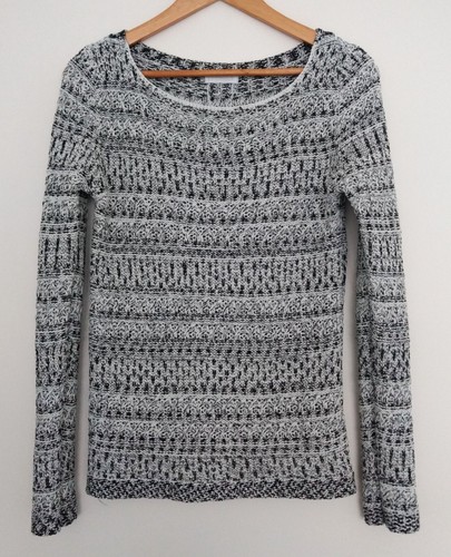Pull ajoure noir - et, blanc