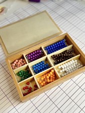 Boîte perles montessori bois - montessori,