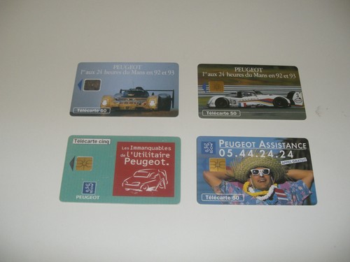 Lot telecartes peugeot - lot, mans