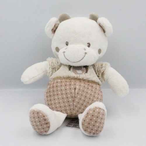 Doudou vache beige écru - , gris