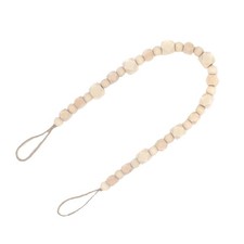 Embrasses de rideau rétro en perles de bois, 1 pièce, jolie bande à nouer