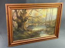 Tableau pastel fin XIXe signé