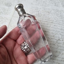 Grand Flacon A Sels Cristal BACCARAT ST LOUIS Monture en Argent XIXè Crystal