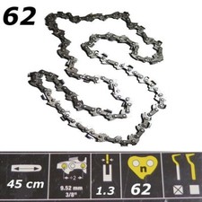 Chaine tronconneuse 62 maillons 3/8 mini pico pour GUIDE coupe 45 cm