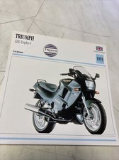 Triumph 1200 Trophy 4 1993 carte moto de collection Atlas UK