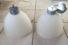 Lustre suspension en verre holophane cuisine salle à manger salon style industri