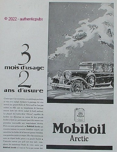 Publicite mobiloil arctic - mobiloil,