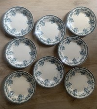 8 assiettes plates Terre de fer Choisy Le Roi modèle Paris 22 cm