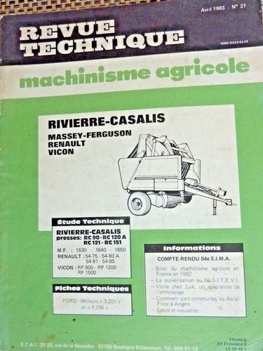 Revue technique presse - revue,