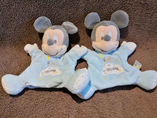 Doudou marionnette mickey gris - marionnette,