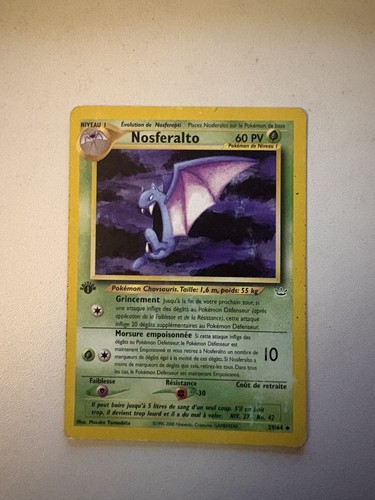 Carte pokémon nosferalto - pokémon,