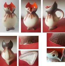 Pichet broc carafe chouette Poterie du Breuil Bruno Dose (1960) 