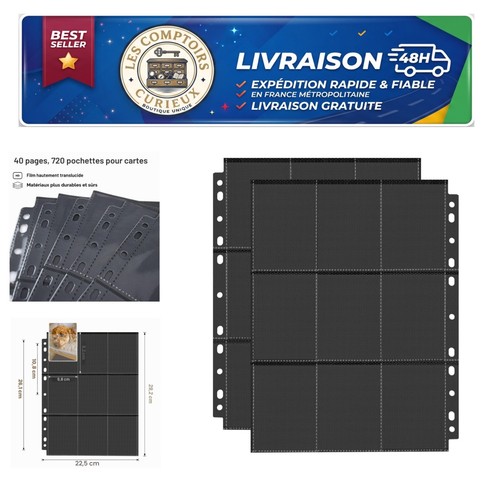 Pochettes cartes 720 poches - a4,