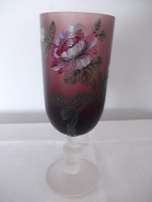 grand verre à décor floral