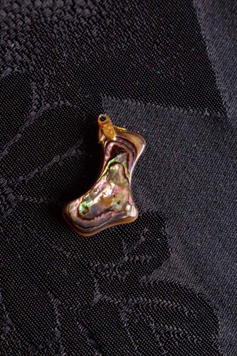 Pendentif vintage nacre - pendentif,