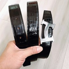 Ceinture en peau de crocodile