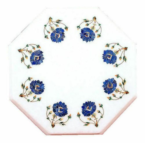 White marble center - marble, table