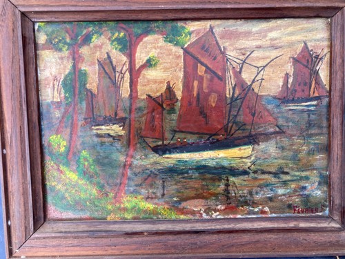 Tableau huile marine - tableau,