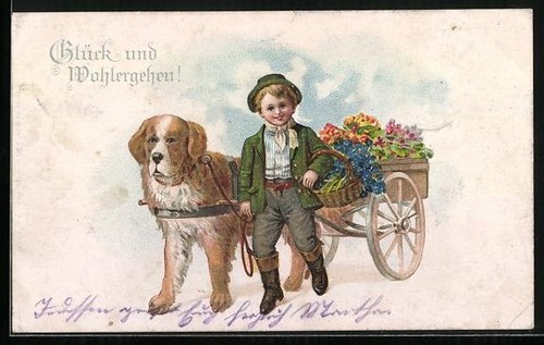 Carte postale garçon avec