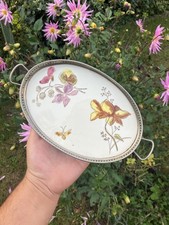 Plateau en faïence polychrome