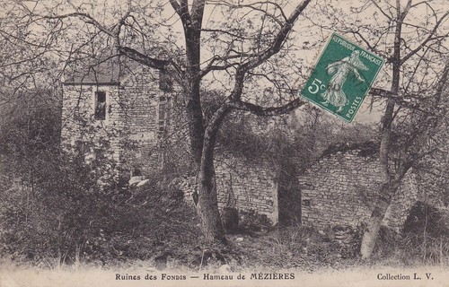 Old postcard ruins - old, the