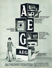  Publicité Advertising 0222  1968   AEG électroménager  lave linge vaisselle