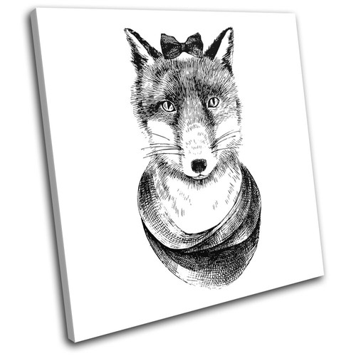 Hipster animals fox bow - animals,