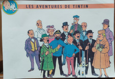 AFFICHE BD LES AVENTURES DE TINTIN - TOURNESOL, HADDOCK... / 40 x 30 cm