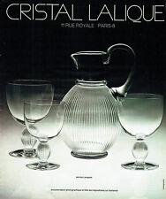 Publicité Advertising 088  1976   Cristal Lalique  service Langeais