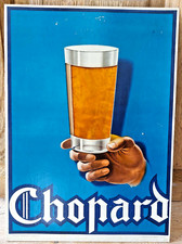 Affiche Carton Publicitaire BIERE CHOPARD à système  -