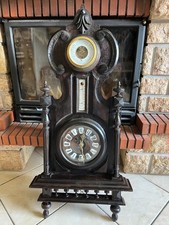 Ancienne pendule murale avec baromètre et thermomètre – Style Napoléon III