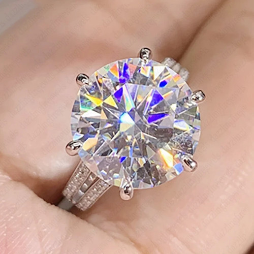 Bague solitaire diamant rond - solitaire,