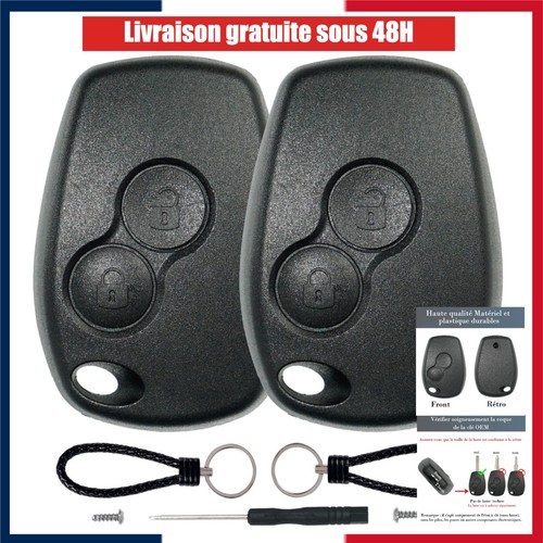 Coque clé renault boutons - coque, 2