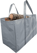 Sac Porte Bûches Polyester  Gris Anthracite