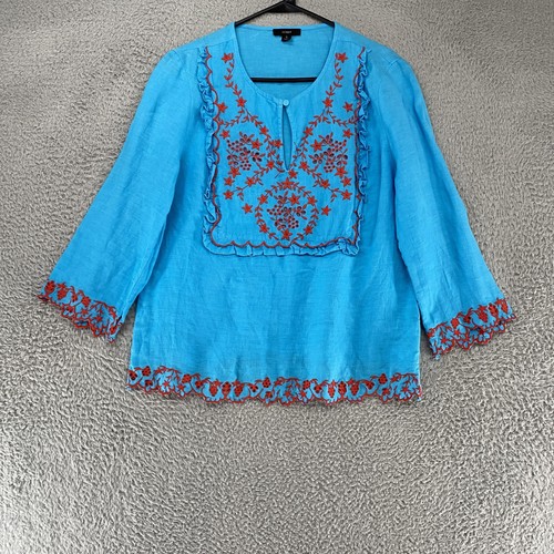 Crew embroidered boho tunic - embroidered,