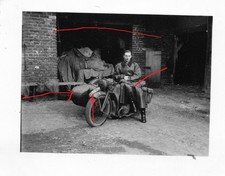 photo allemande WW2 soldat allemand moto side car Kradmelder 100% originale